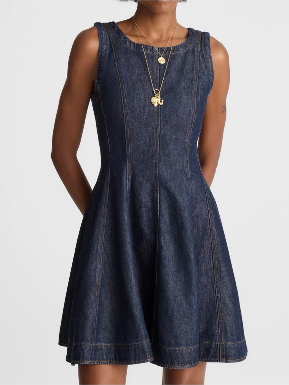 Madewell Airy Denim Circle Dress Small Size